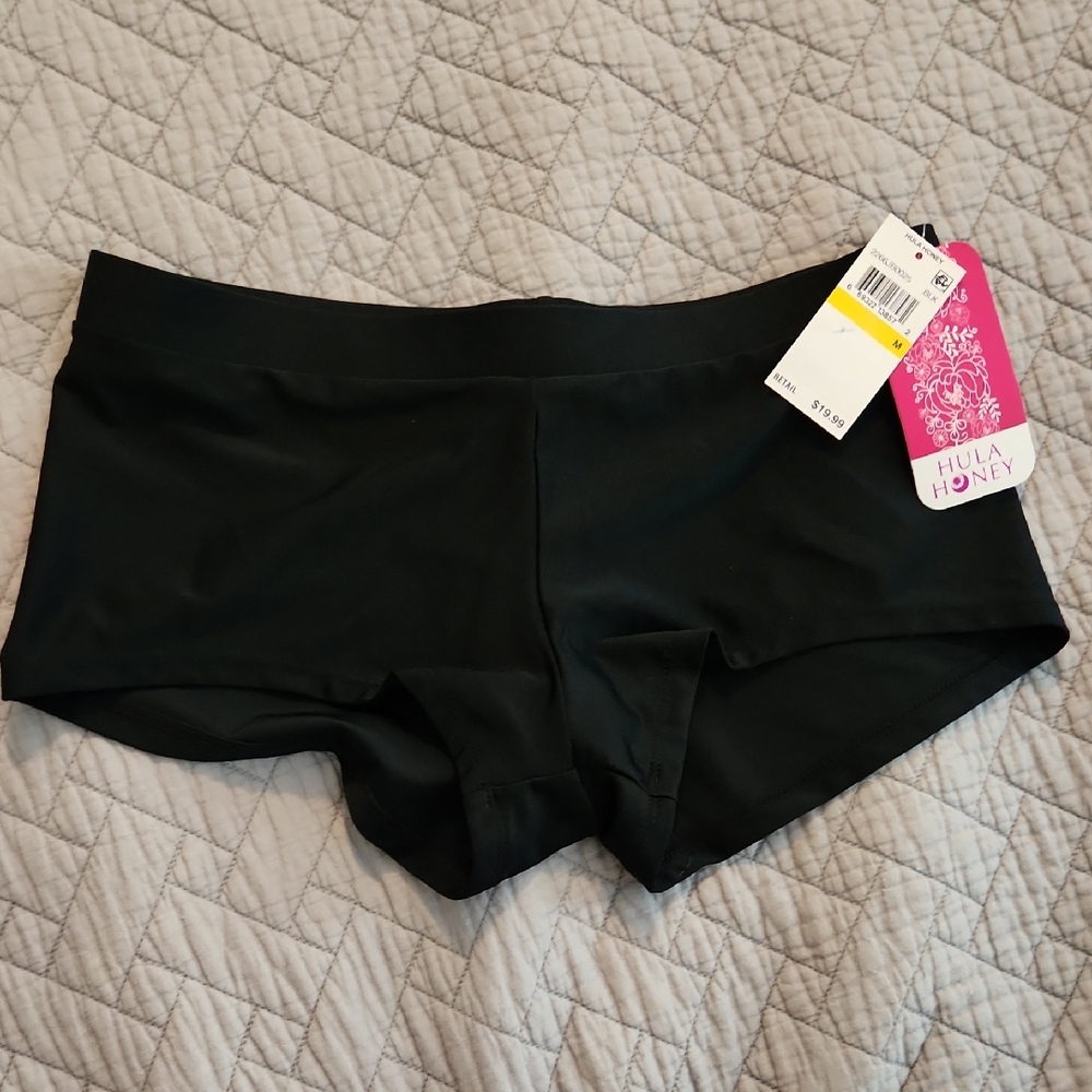 Hula Honey Sleek Black Swim Shorts